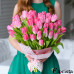 51 розовых тюльпанов