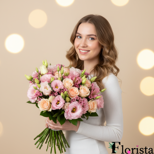 The ideal day bouquet is a mix of flowers