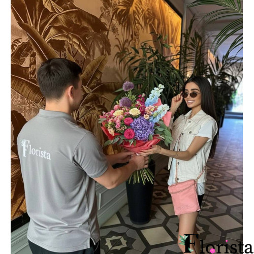 Liverpool, United Kingdom - Large bright bouquet