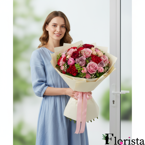 Bouquet of flowers Wonder Woman