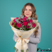 Bouquet of flowers Autumn in plum red